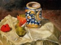 Stillleben mit Italienischen Steingut Glas Paul Cezanne